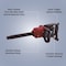 Soartec 1 in Impact Wrench 2500FT-LB 8 in Anvil Twin Hammer WS-215T-8L - alternate 2