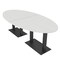 Skutchi Designs Oval Conference Table With Power Unit, 48 in W, 96 in L, White HAR-OVL-48X96-DOU.BK-WA7976-NA - alternate 1