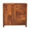 Homeroots 32in Brown Distressed Solid Wood Accent Cabinet With Single Door And Four Drawers 654266 - alternate 1