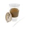 Mr. Coffee Sip Savvy 4 Piece 15 Ounce Silicone Sleeve Glass Cup Set w/ Lid and Straw in Brown 750123590M - alternate 2