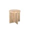 Homeroots 24" Natural Solid Wood Round Cross Leg End Table 565309 - alternate 4