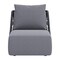 Homeroots 33" Gray Outdoor Accent Chair with Gray Cushions 572308 - alternate 4