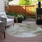 Homeroots 8' Taupe Beige And Brown Round Abstract Washable Indoor Outdoor Area Rug 577729 - alternate 2