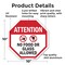 Signmission Attention No Food or Glass Allowed, 10 Inch X 10 Inch, Aluminum Metal Signs OC-A-10-19 - alternate 2