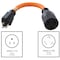 Ac Works Plug Adapter, STW, L5-20R, 5-15P, 1 ft., Orange S515L520-012 - alternate 5