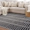 World Rug Gallery Bohemian Stripe Lines Shag Area Rug 5 ft x 7 ft White WR128WHITE5X7 - alternate 2