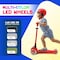 Highmaster Kids 3-Wheel Kick Scooter with LED Light-Up Wheels, Adjustable Handlebar, Indoor and Outdoor Fun HMKSRED - alternate 6