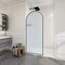Anzzi Ember Series 74x 34in Framed Arch Fixed Shower Screen Door, Matte Black, 8mm Tempered Fluted Glass SD-AZ18-01MB-FL - alternate 3