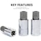 Neiko XZN Triple Square Bit Set, Extra Long , Tamperproof 10057A - alternate 2