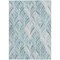 Homeroots 5' X 8' Aqua Mint Green And Silver Geometric Washable Indoor Outdoor Area Rug 589201 - alternate 2