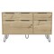 Homeroots 47" Brown and Black Four Drawer Double Dresser 478260 - alternate 1
