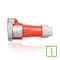 Leviton Pin & Sleeve Connector, 30 A, 480V AC, Three Phase, 3 Pole, IEC Grounding, NEMA 3R, 4X, 6P, 12 430C7WLEVPI - alternate 1