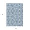 Homeroots 9' X 12' Denim Blue And Ivory Geometric Washable Indoor Outdoor Area Rug 594849 - alternate 2