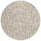 Homeroots 8' Tan And Beige Round Abstract Washable Indoor Outdoor Area Rug 602523 - alternate 4