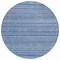 Homeroots 8' Denim Blue And Sky Blue Round Striped Washable Indoor Outdoor Area Rug 615346 - alternate 2