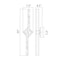 Cwi Lighting Contour Integrated LED 33in Sand Black Indoor-Outdoor Wall Light with Handcrafted Glass 1724W33-2-101-A - alternate 5