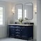 James Martin Vanities Brittany 60" Double Vanity, Victory Blue, w/ 3 CM Siberian Silestone Top 650-V60D-VBL-3SFR - alternate 2