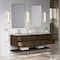 James Martin Vanities Allamari 72" Double Vanity, Sable w/ 3 CM Victorian Silver Silestone Top D640-V72-SBL-WVSL - alternate 4