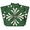 Homeroots 5" x 5" Green And Gray Vinyl Arabesque Peel And Stick Removable Tiles 569325 - alternate 1