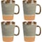 Gibson Elite Dreamweaver 4 Piece 17 Ounce Round Earthenware Mug Set in Earthy Brown 135258.01 - alternate 1
