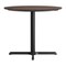 Flash Furniture 36" Round Tabletop, Seamless Surface Technology, Dark Brown with 30" x 30" Black Table Height X-Base ST-RD36-WBR-T3030-GG - alternate 4
