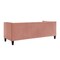 Homeroots 83" Blush Velvet Wood Sofa With Toss Pillows 543948 - alternate 3