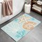 Homeroots 32" Blue Tan And White Cotton Seashells And Coral Bath Rug 634900 - alternate 4