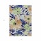 Homeroots 8' X 10' Navy Blue And Beige Floral Washable Indoor Outdoor Area Rug 610989 - alternate 3