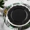 Smarty Had A Party 7.5" Black Round Lotus Plastic Appetizer/Salad Plates, 120PK 8857-BK-CASE - alternate 4