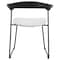 Leisuremod Lyra Collection Modern Chair in Black back and White Seat, 2PK LCBL-41OW2 - alternate 5