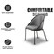 Leisuremod Urbane Collection Modern Dining Chair in Charcoal UC21CH - alternate 2