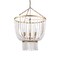 Homeroots Gold And White Empire Three Light Metal and Beads Dimmable Chandelier 611362 - alternate 2