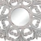 Homeroots 24" White Floral Scrollwork Distressed Round Framed Accent Mirror 485013 - alternate 3