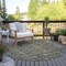 Homeroots 8' Gray Taupe And Beige Round Moroccan Washable Indoor Outdoor Area Rug 577201 - alternate 4