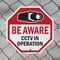 Signmission Be Aware CCTV In Operation, 6 Inch X 6 Inch, Plastic Sign OC-P-6-32 - alternate 3