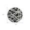 Homeroots 8' Black And Ivory Round Geometric Washable Indoor Outdoor Area Rug 600422 - alternate 2