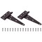 Prosource T-Hinge, Steel, Black, Fixed Pin, 180 deg Range of Motion, 96 Pair lb HTH-B06-C2PS - alternate 1