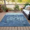Homeroots 5' X 8' Teal Blue And Silver Abstract Washable Indoor Outdoor Area Rug 632096 - alternate 3