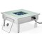 Leisuremod Walbrooke Outdoor Patio Aluminum Square Fire Pit Side Table with Lid and Fire Glass, White WW-27-GL - alternate 2