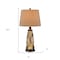 Homeroots 30" Brown Metal Two Light Table Lamp With Brown Empire Shade 524690 - alternate 2