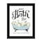 Homeroots Hot Bath Black Framed Print Bathroom Wall Art 530061 - alternate 1