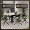 Leisuremod Markley Modern Leather Swival Dining Chair With Metal Legs in Green MSCBL-18-G - alternate 4