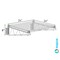 Amgood 24 in. x 24 in. Chrome Wire Wall Mount Shelf AMG WRS-WALL CH-2424-Z - alternate 4
