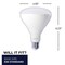 Bulbrite LED Filament 15W Dimmable BR40 Light Bulbs, Frost Glass, Medium E26 Base, 2700K, 1100lu, 4PK 862803 - alternate 3