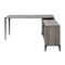 Homeroots 65" Gray and Black L Shape Writing Desk 491497 - alternate 1