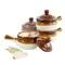 Elama 4 Piece Long Handle 15 Ounce French Onion Soup Bowl with Lid ELM-LHFOSB - alternate 1