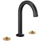 Brizo Kintsu Widespread Lavatory Faucet with Arc Spout, Less Handles Matte Black 65306LF-BLLHP - alternate 1