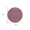 Homeroots 8' Eggplant And Ivory Round Geometric Washable Indoor Outdoor Area Rug 602361 - alternate 3