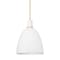 Hudson Valley Lighting Copake 1 Light Pendant 12.25 In. Vintage Gold Leaf/Matte Ivory Ceramic 1717-VGL/CMI - alternate 1