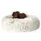 Slumber Pet Plush Cuddler Bed, 18 in L, 11 in W, Round, Bumper Style Pattern, Polyester Cover, Cream ZW1652 18 11 - alternate 2